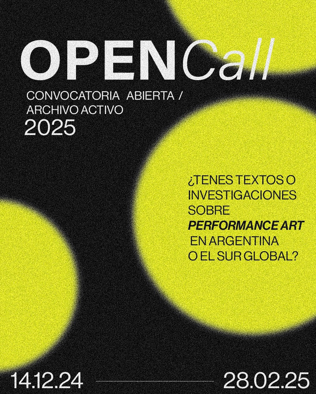 Convocatoria Performance Art