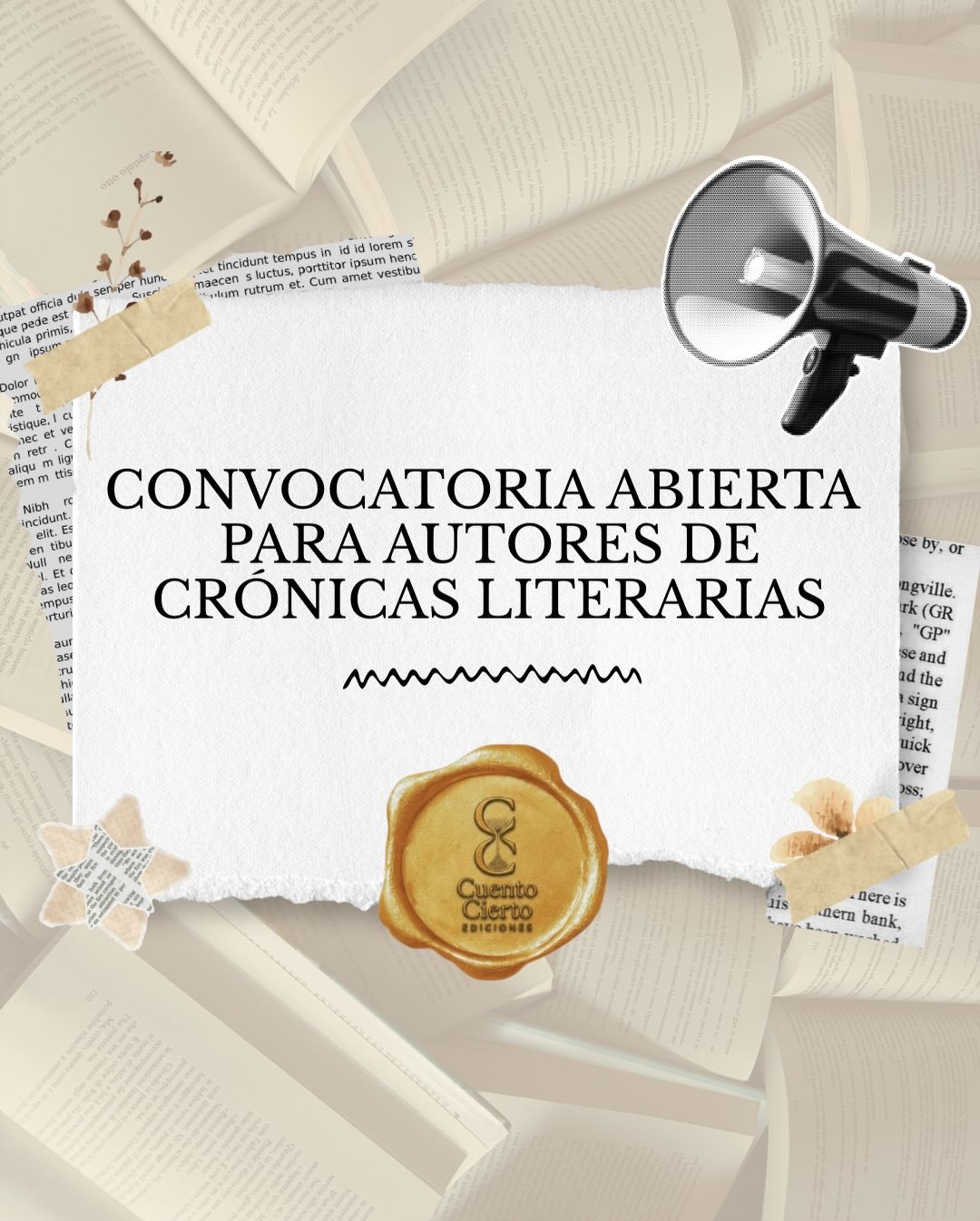 convocatoria crónicas literarias Cuento Cierto