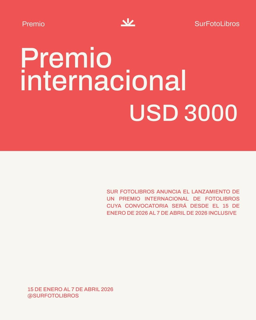 Premio Sur ArtexArte de Fotolibro 2026