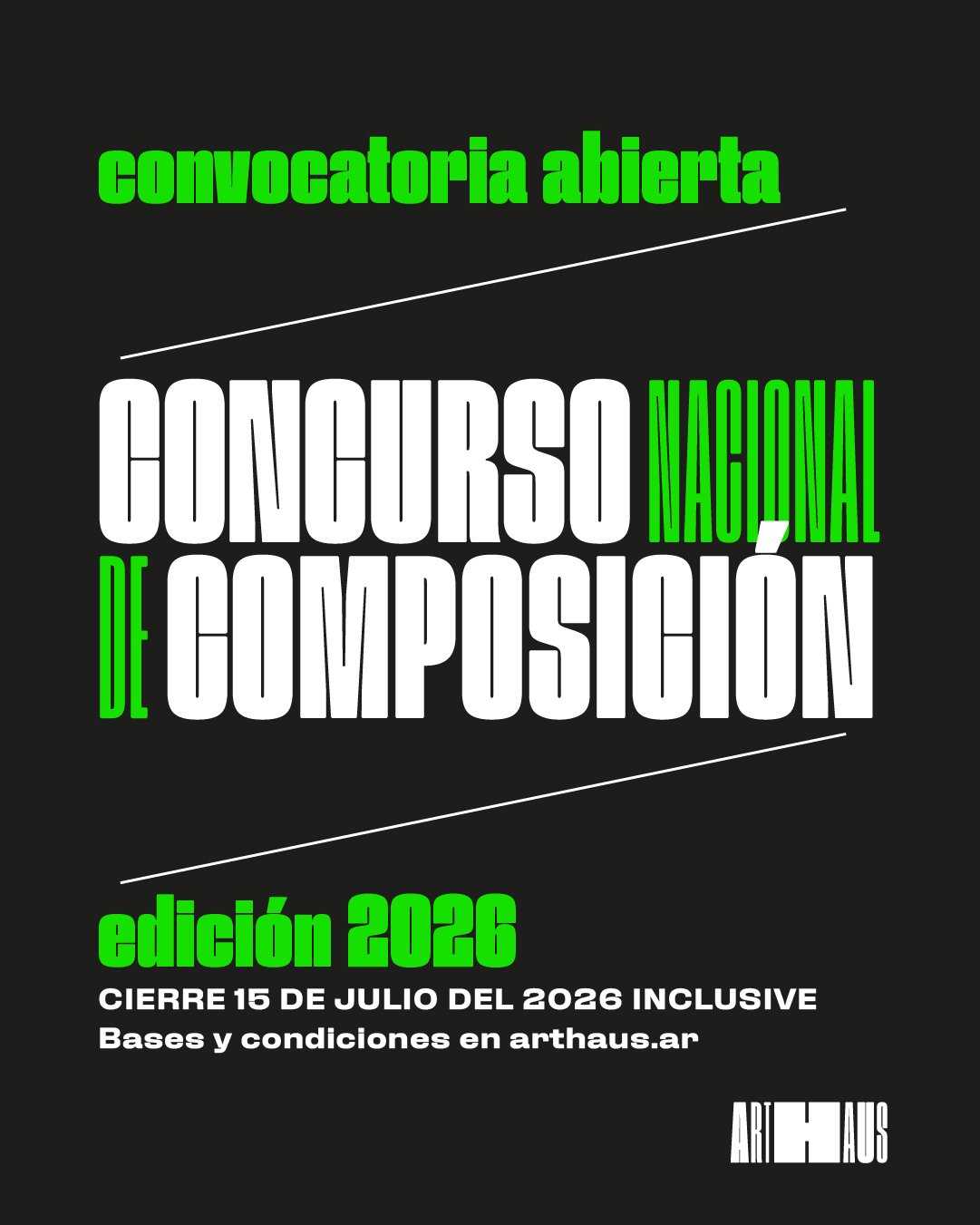 Concurso Nacional de Composición Arthaus 2026