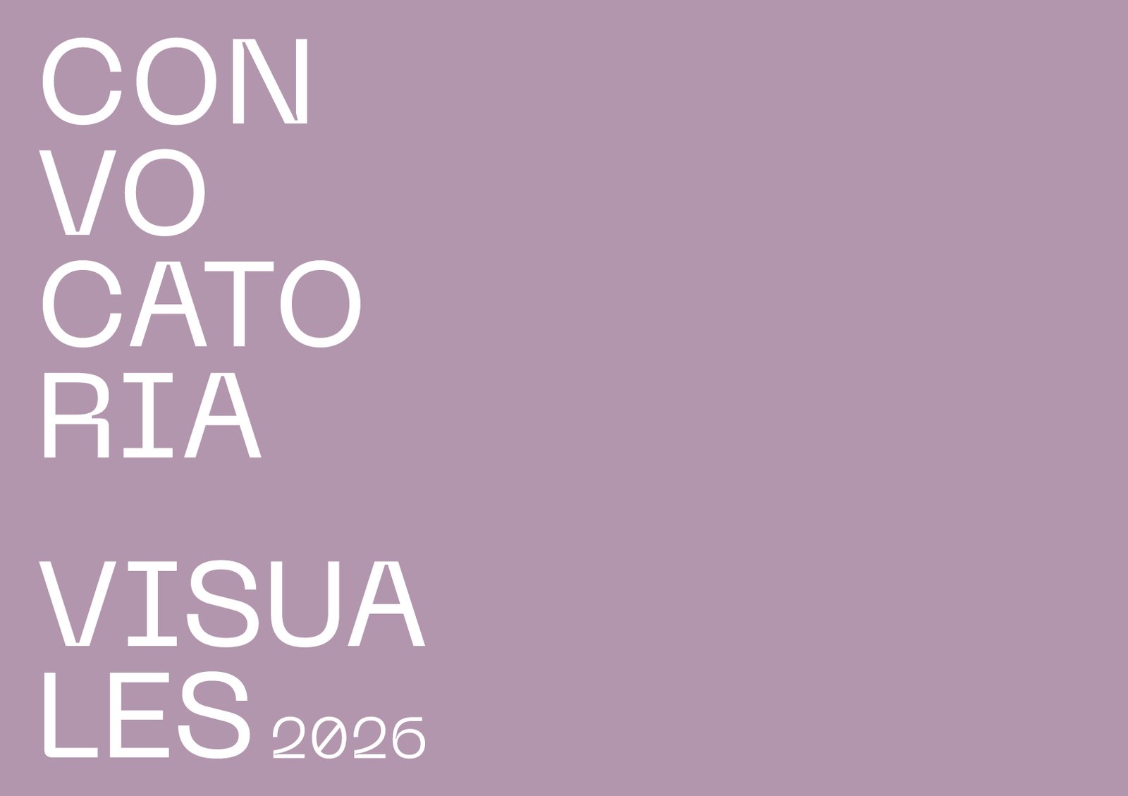 convocatoria Visuales 2026