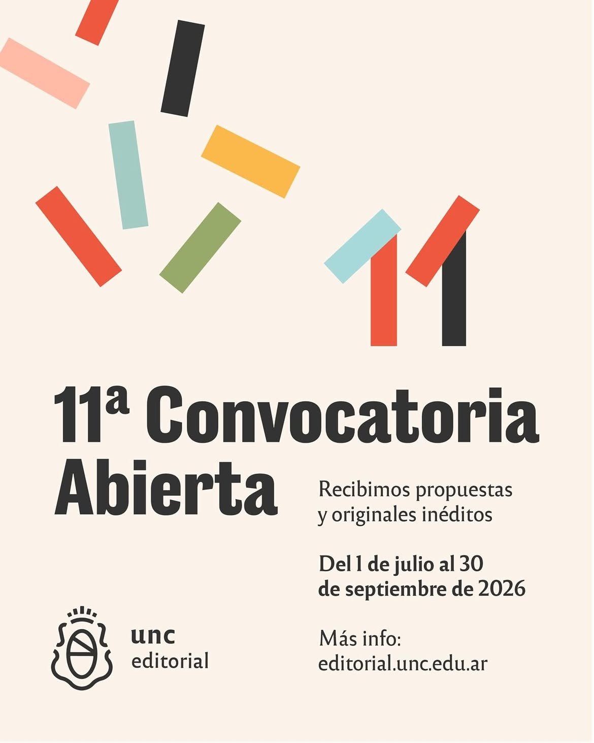 Convocatoria Abierta a Publicaciones 2026 Editorial UNC