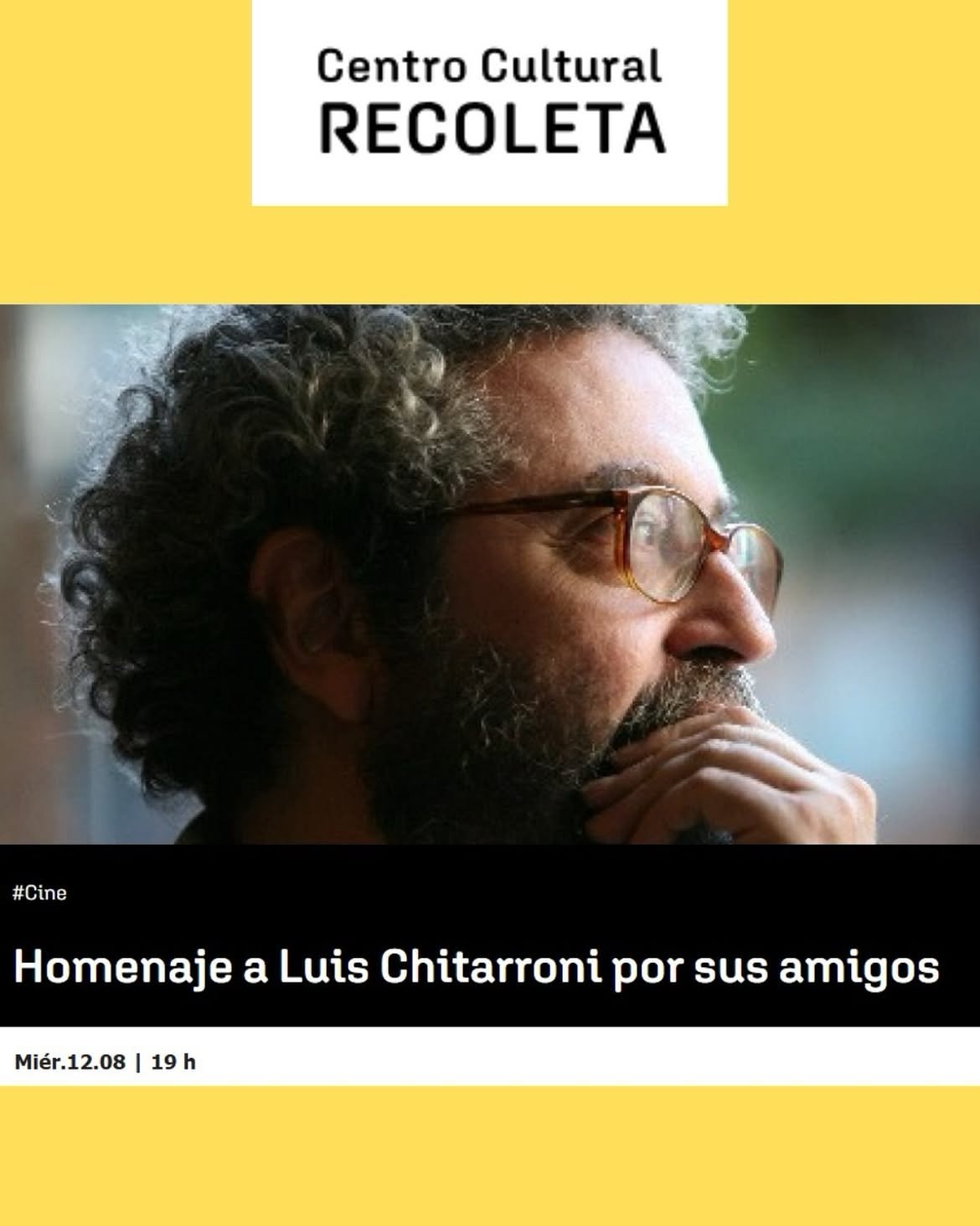 Homenaje a Luis Chitarroni en el Centro Cultural Recoleta