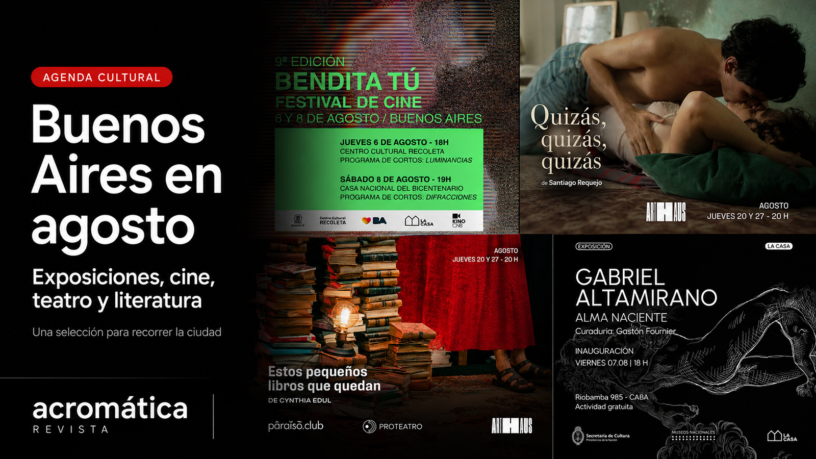 agenda cultural en Buenos Aires en agosto