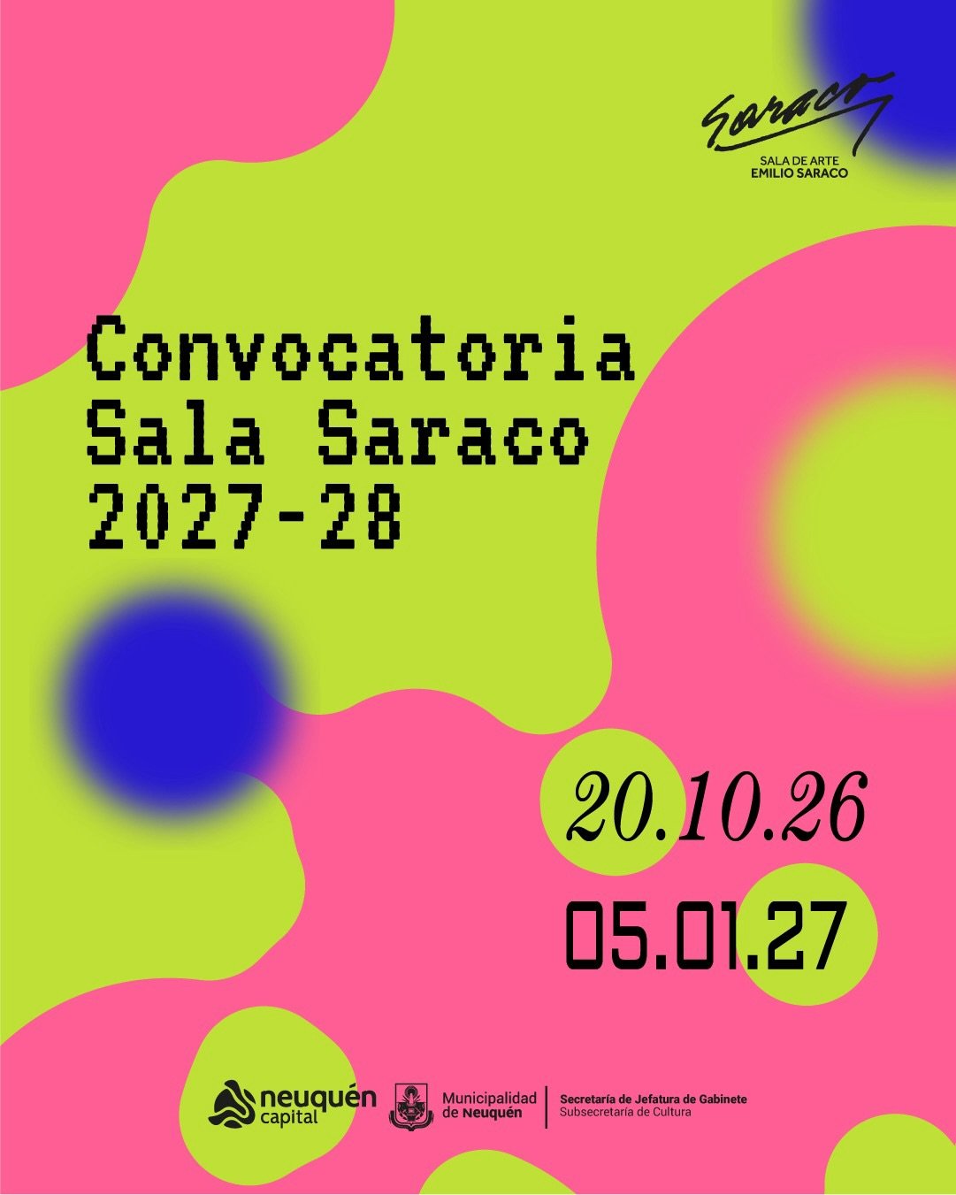 convocatoria Sala Emilio Saraco 2027